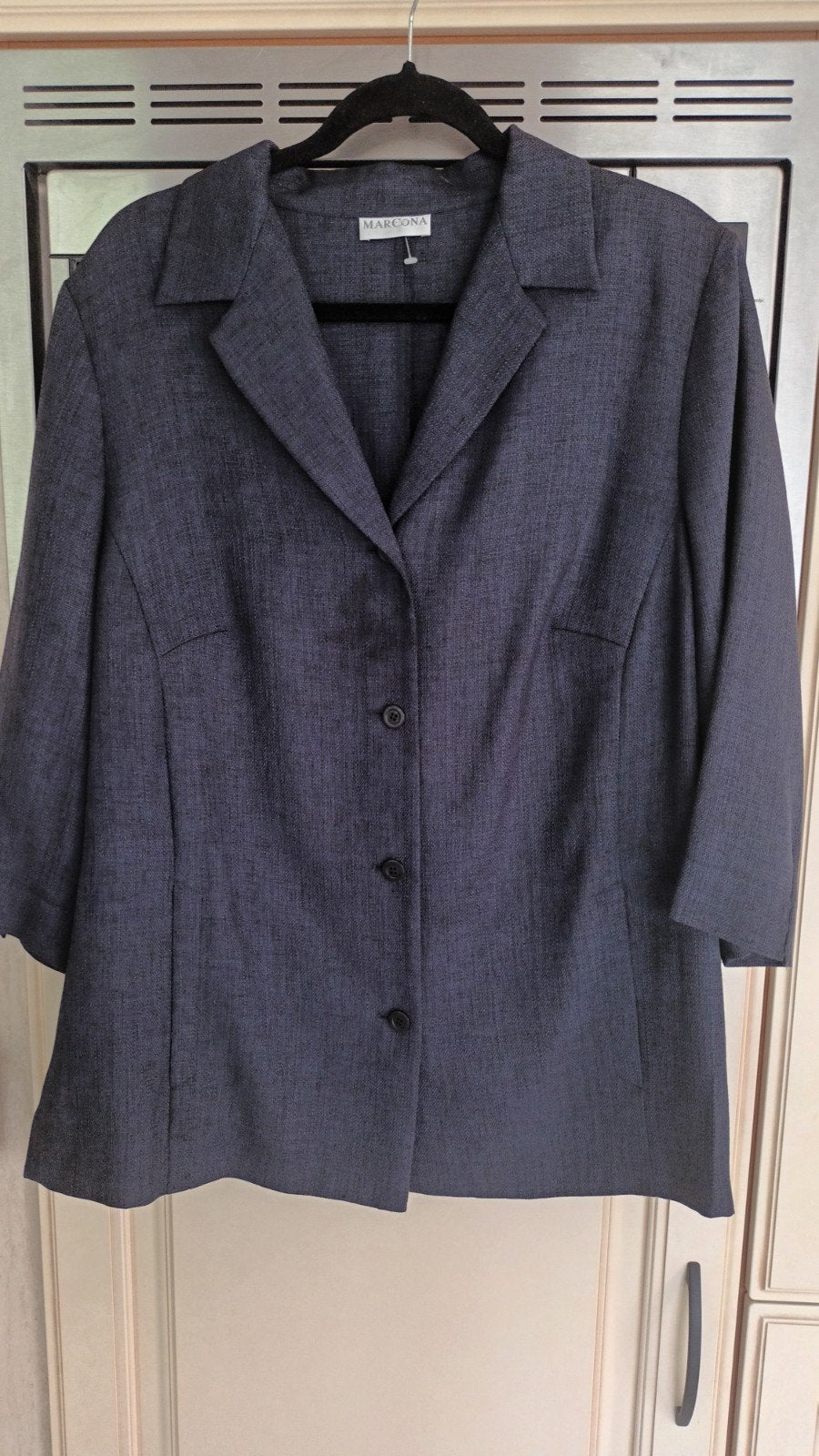 Prachtig nieuw jasje van Marcona linnenlook Maat 48, Blauw, Maat 46/48 (XL) of groter, Nieuw, Ophalen of Verzenden