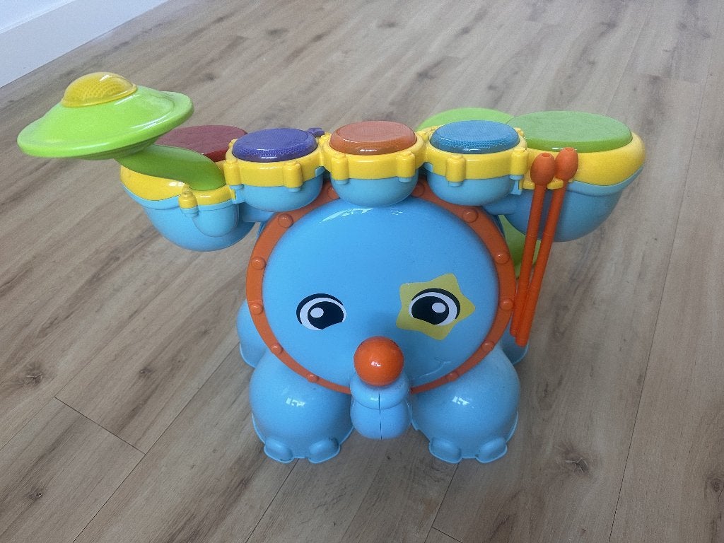 VTech Baby Olifant Drumstel met Krukje, Kinderen en Baby's, Ophalen, Zo goed als nieuw, 6 maanden tot 2 jaar