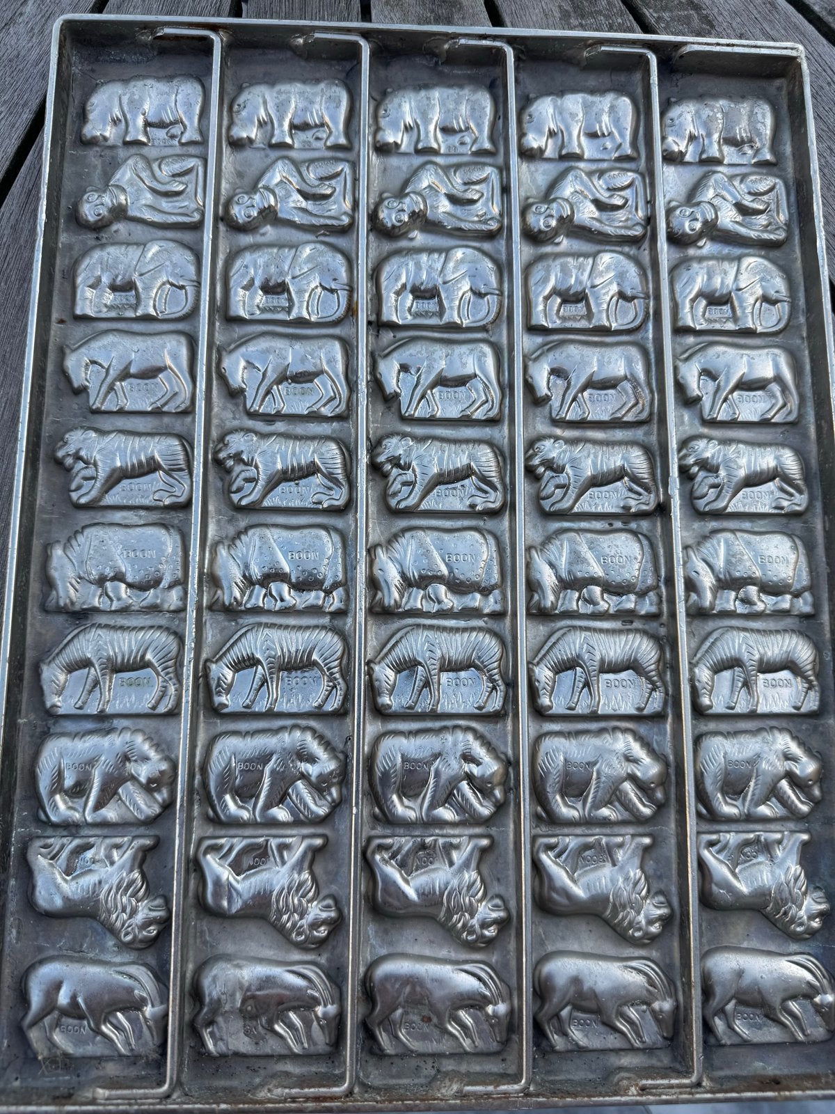 Vintage Boon chocoladevorm wilde dieren, Ophalen of Verzenden