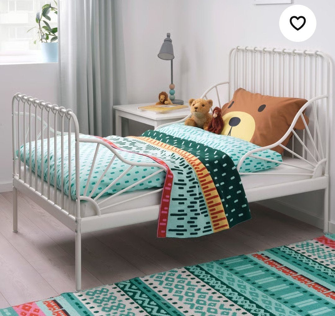 Ikea MINNEN meegroeibed in, goede staat!, Kinderen en Baby's, Kinderkamer | Bedden, Ophalen, Gebruikt, 70 tot 85 cm, Lattenbodem