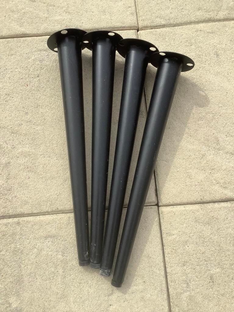 Zwarte ijzeren poten tafelpoten, Minder dan 50 cm, Gebruikt, 50 tot 100 cm, Rond