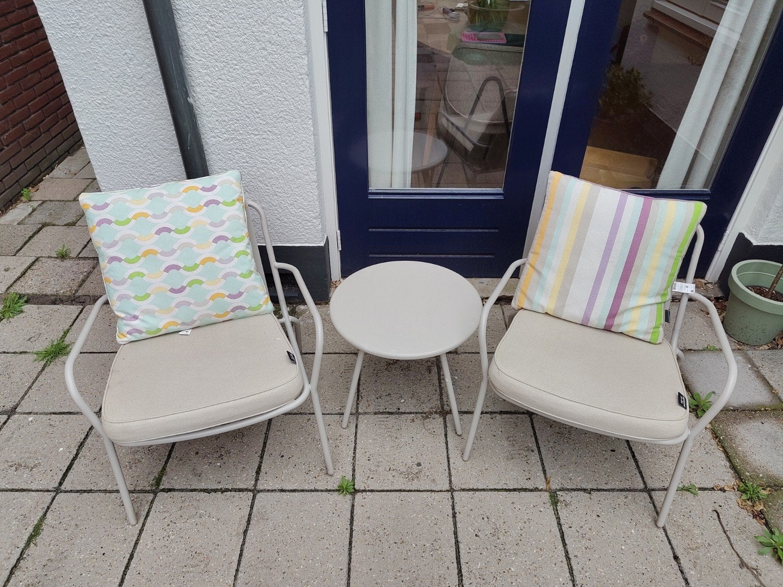 Tuinset, Bijzettafel, Aluminium, Zo goed als nieuw, Loungeset