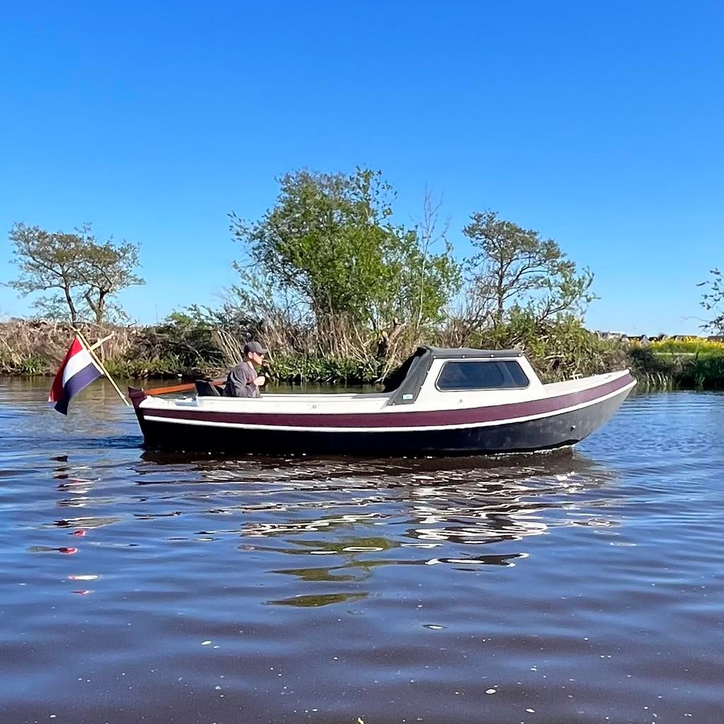 Stalen Vlet/Sloep met inboard dieselmotor, Ophalen, 70 cm, Gebruikt, Staal