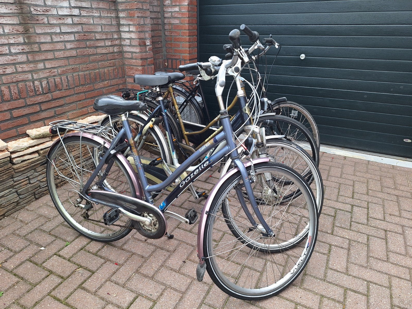 4x studenten of station fiets, Fietsen en Brommers, Fietsen | Dames | Damesfietsen, Ophalen, Versnellingen, Gazelle, Trommelrem