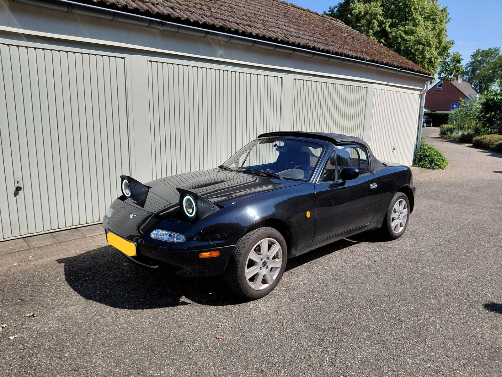 Mazda MX5 Na opknapper t.e.a.b. rijdt nog perfect, Auto's, Mazda, Achterwielaandrijving, Cabriolet, 1600 cc, Zwart
