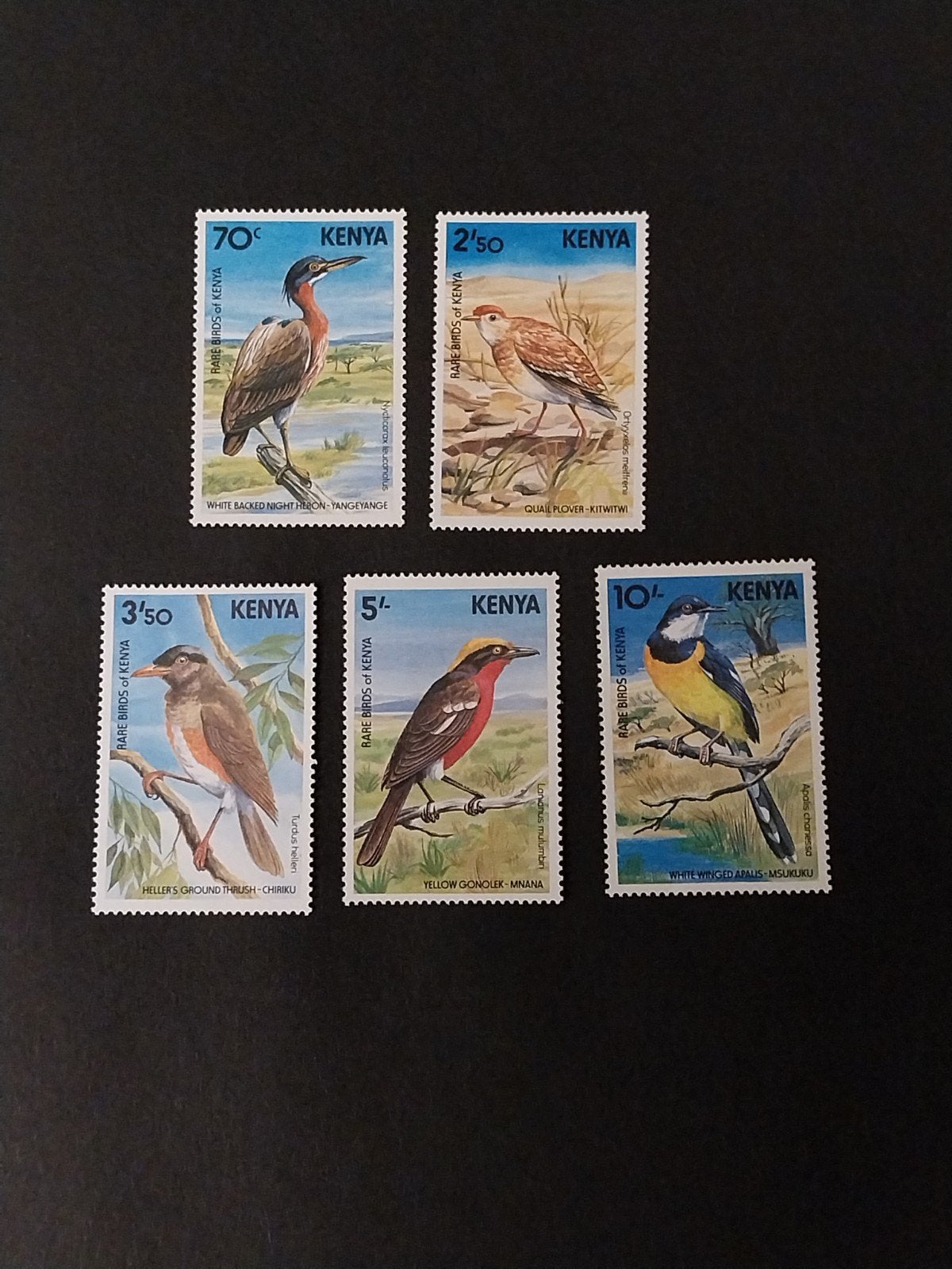 Kenia 283-287 vogels 1984 postfris mi 24 eu, Ophalen of Verzenden, Dier of Natuur