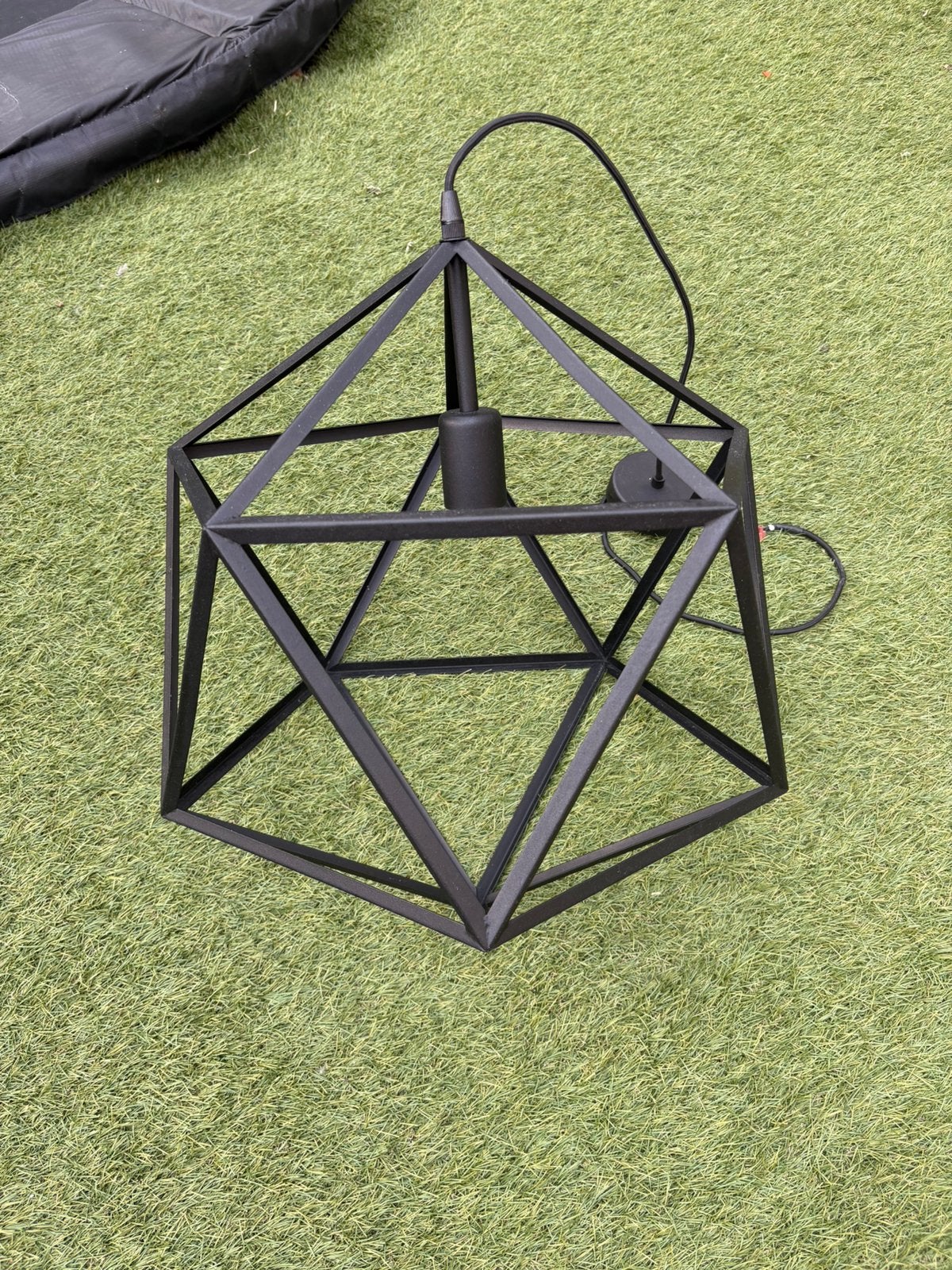 Hanglamp embleton zwart (geometrische vorm), Ophalen, Gebruikt