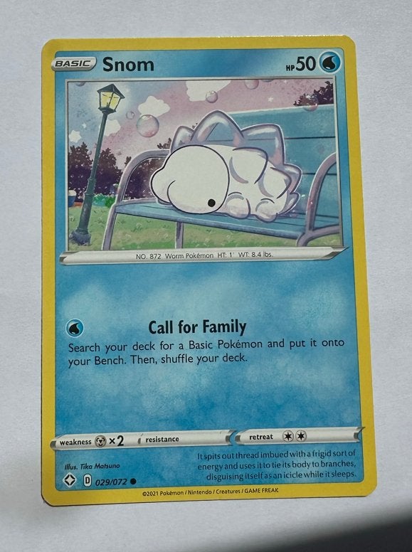 Pokémon Kaart: Snom (029/072) - Basic Pokémon, Ophalen of Verzenden, Zo goed als nieuw, Losse kaart