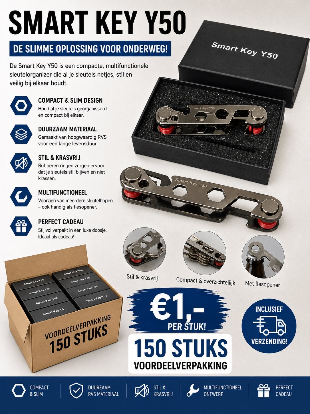 Partij smart key opberger ecommerce bol, Ophalen of Verzenden