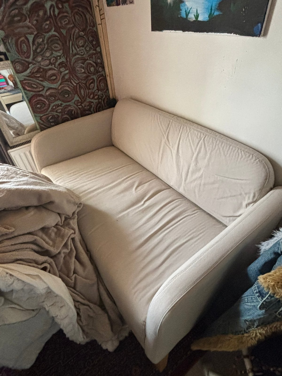 LINANAS 2-zitsbank Ikea - vrij nieuw, Ophalen, 150 tot 200 cm, Tweepersoons, 75 tot 100 cm