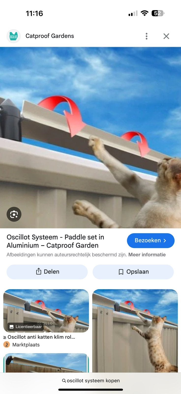 Oscillot Kattenproof Hekwerk Kit (DIY) - 12.4 Meter, Ophalen, Nieuw