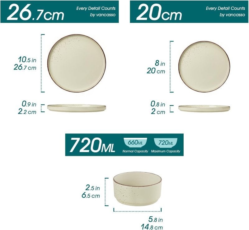 vancasso NAVIA Serviesset voor 4 personen | Beige, Mailto:support@vancassotableware.com, Keramiek, Nieuw, Ophalen of Verzenden