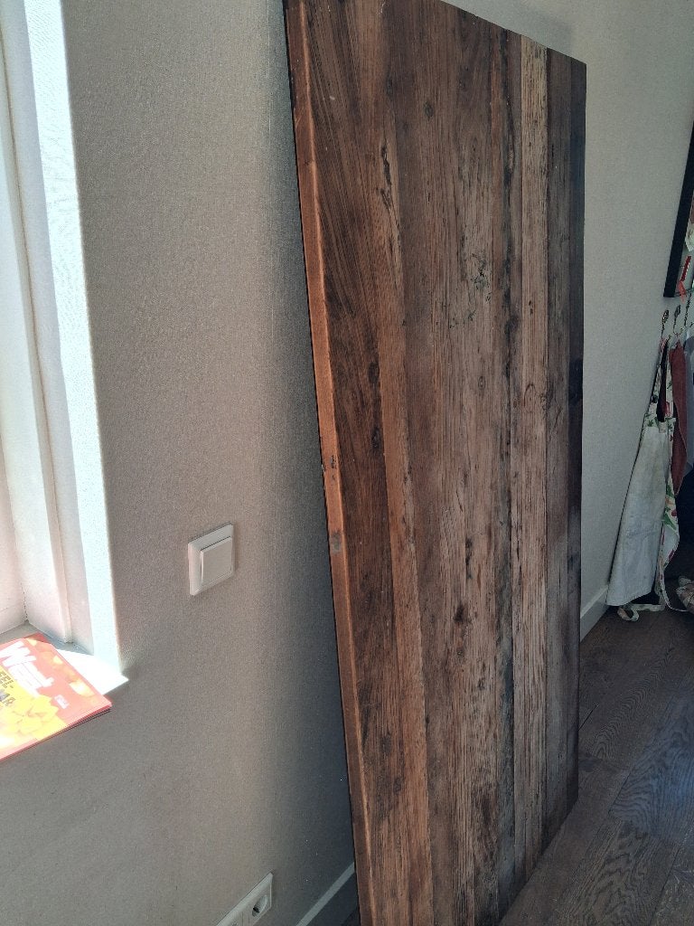 Tafelblad robuust eiken 180x90, Ophalen, Gebruikt, Eikenhout, 50 tot 100 cm
