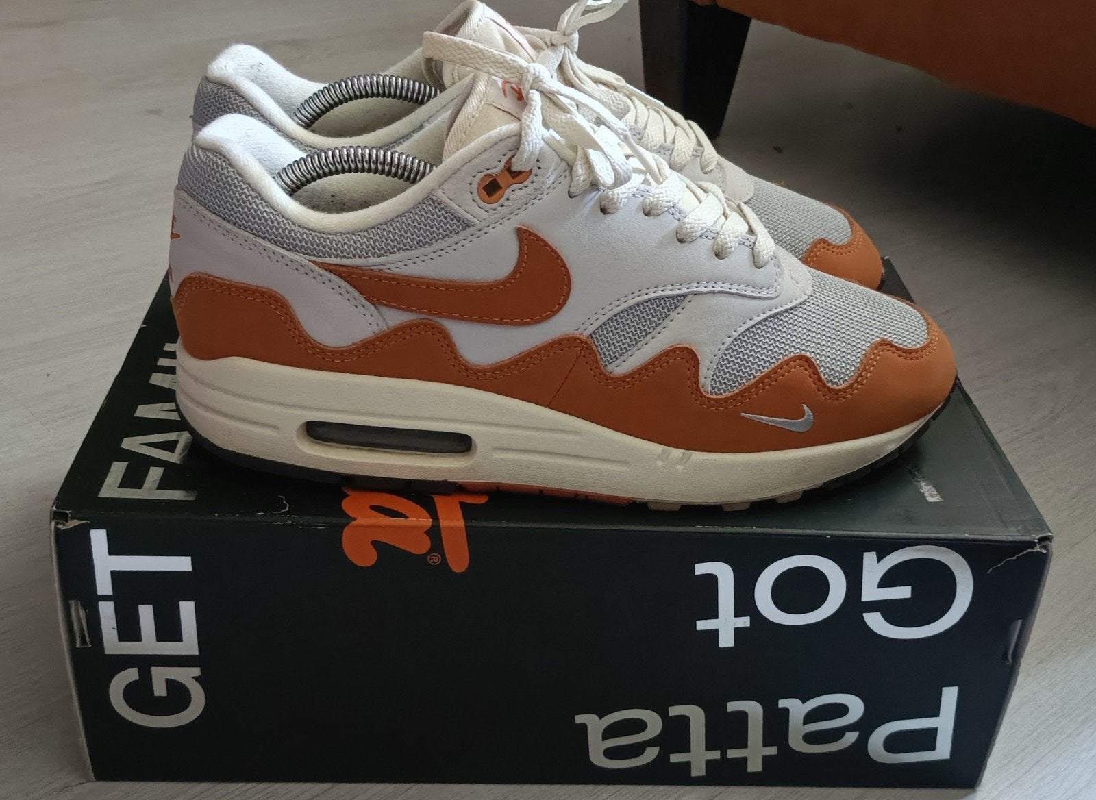 Nike Air Max 1 Patta Monarch - Maat 43, Overige kleuren, Nike, Ophalen of Verzenden, Sneakers of Gympen