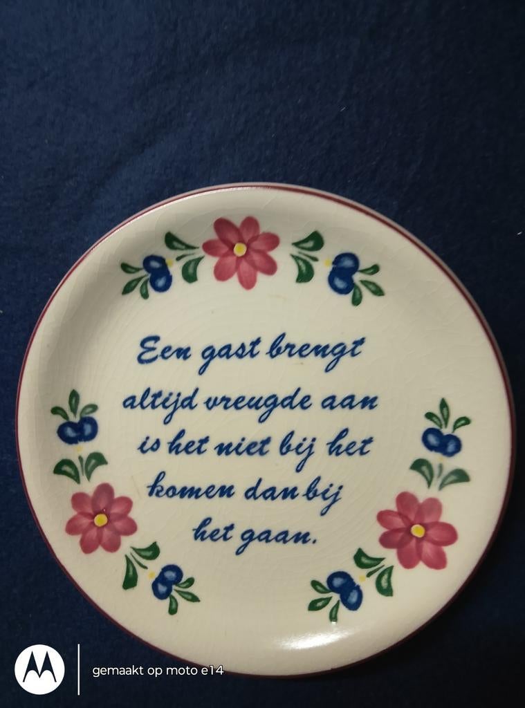 Spreukbordje, Antiek en Kunst, Ophalen of Verzenden