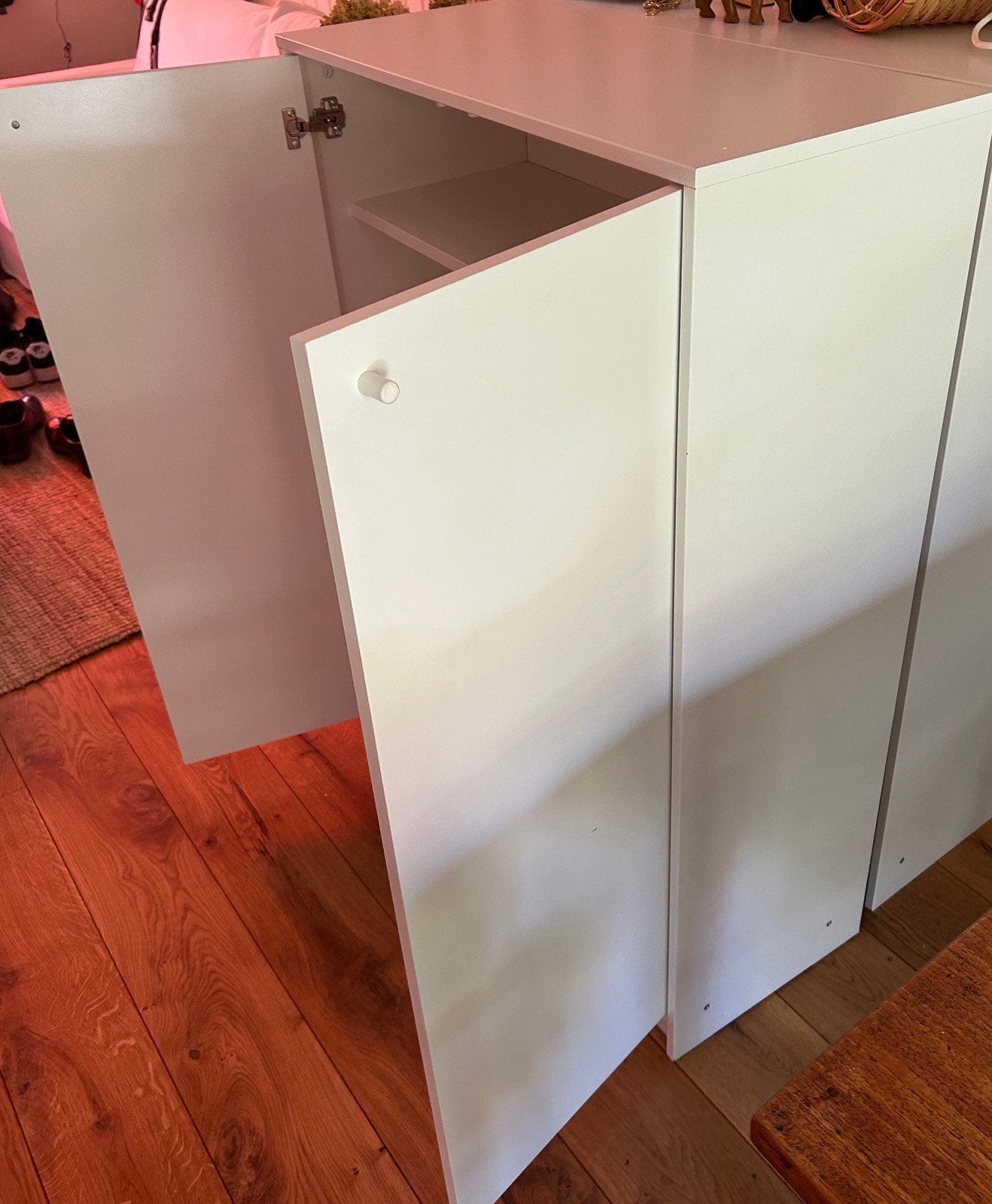 2 Witte schoenenkast met 5 planken van Ikea kleppstad, Ophalen, Gebruikt, Modern en functioneel