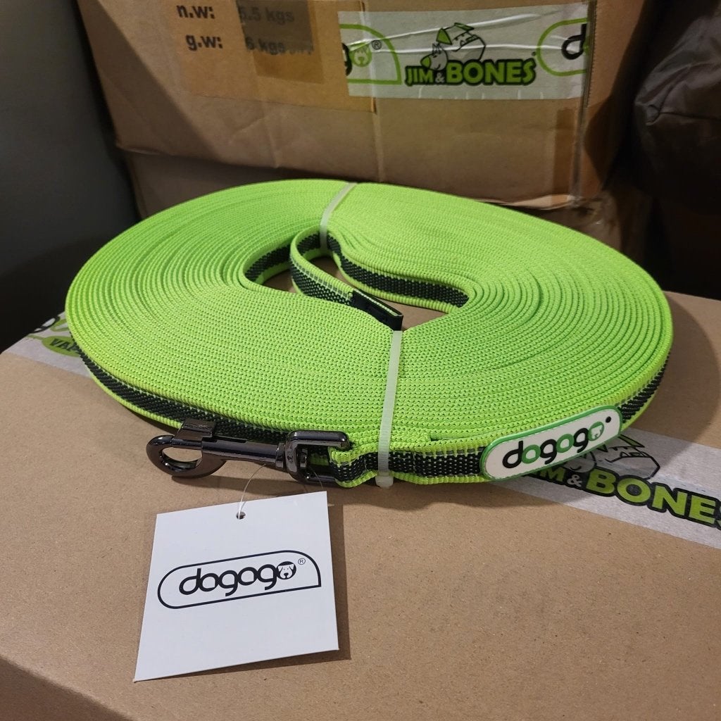 Dogogo hondenlijn rubber neon 20 m 20 mm, Ophalen of Verzenden, Nieuw, Hondenriem