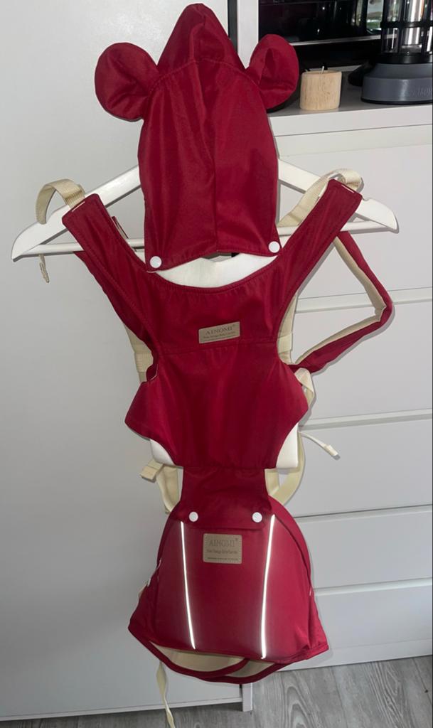 Ainomu Ergonomische Baby Draagzak met Heupzitje - Rood, Kinderen en Baby's, Babydragers en Draagdoeken, Overige merken, Nieuw