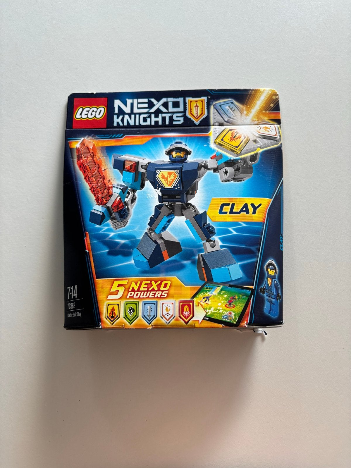 Nette LEGO Nexo Knights set 70362 battle suit clay, Ophalen of Verzenden, Zo goed als nieuw