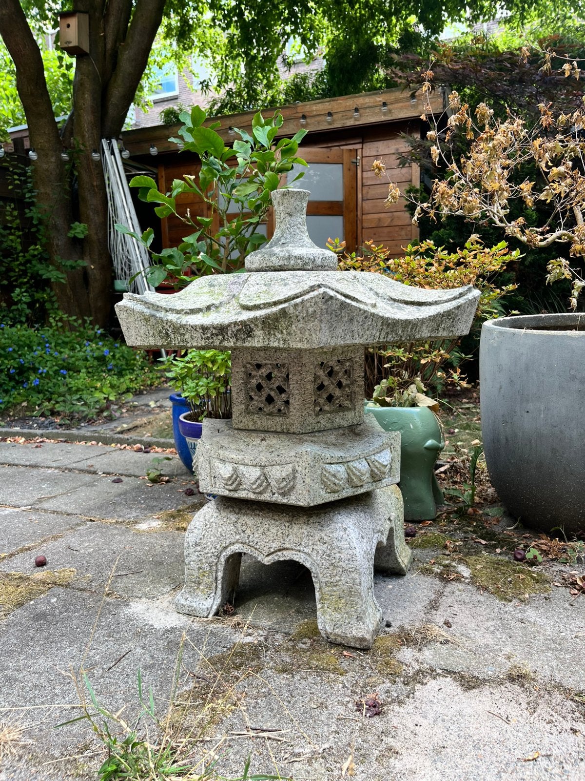 Rokakku / Yukimi-tōrō Japanse granieten lantaarn, Ophalen, Gebruikt, Steen, Overige typen