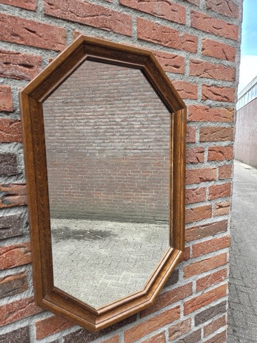 spiegel eiken 8 hoeken, Ophalen of Verzenden, 'T Olde Gre-j, Info@toldegrej.nl, Endepoelstraat 20f Didam