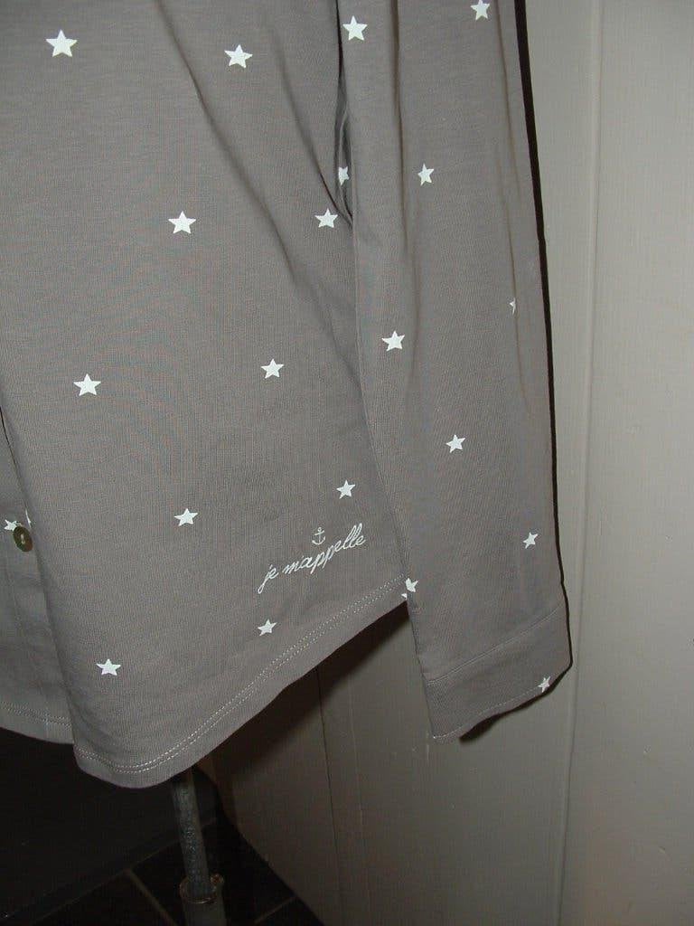 Je m' appelle top longsleeve maat S met knoopjes sterren, Zwart, Ophalen of Verzenden, Zo goed als nieuw, Lange mouw
