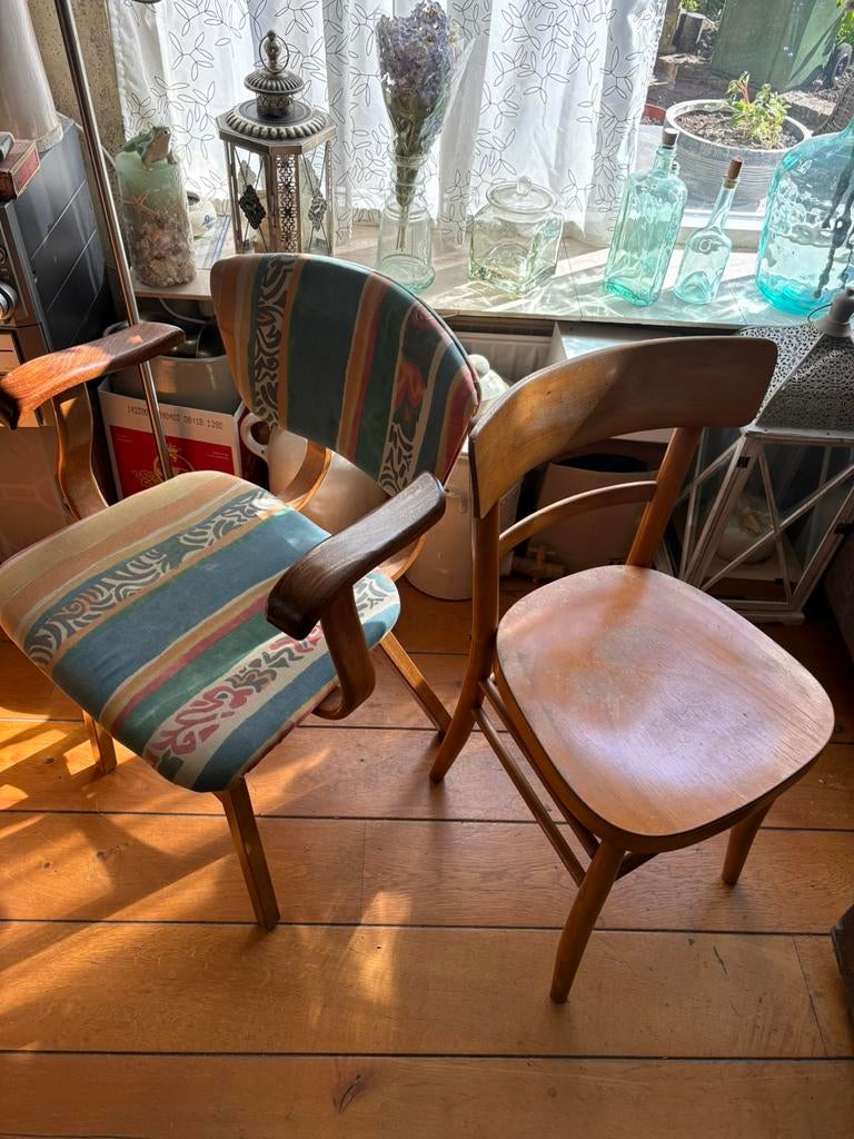 2 stoelen, goede staat, Ophalen, Twee, Bruin, Zo goed als nieuw