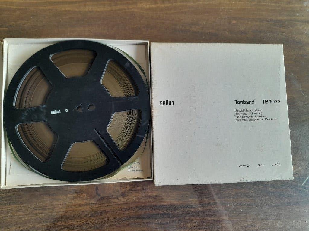 2 originele 22 cm BRAUN TB 1022 tapes, Ophalen of Verzenden, Gebruikt