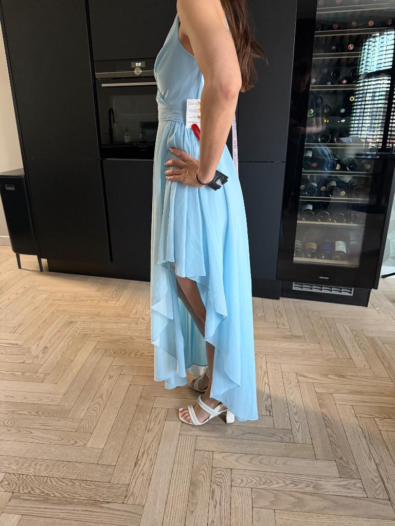 Nieuwe lichtblauwe jurk - Ieena for Mac Duggal, Kleding | Dames, Jurken, Mac Duggal, Nieuw, Maat 36 (S), Onder de knie