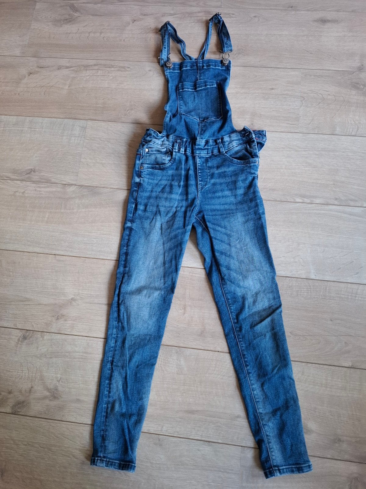 Stoere tuinbroek maat 140/146, Ophalen of Verzenden, Gebruikt, Meisje, Broek