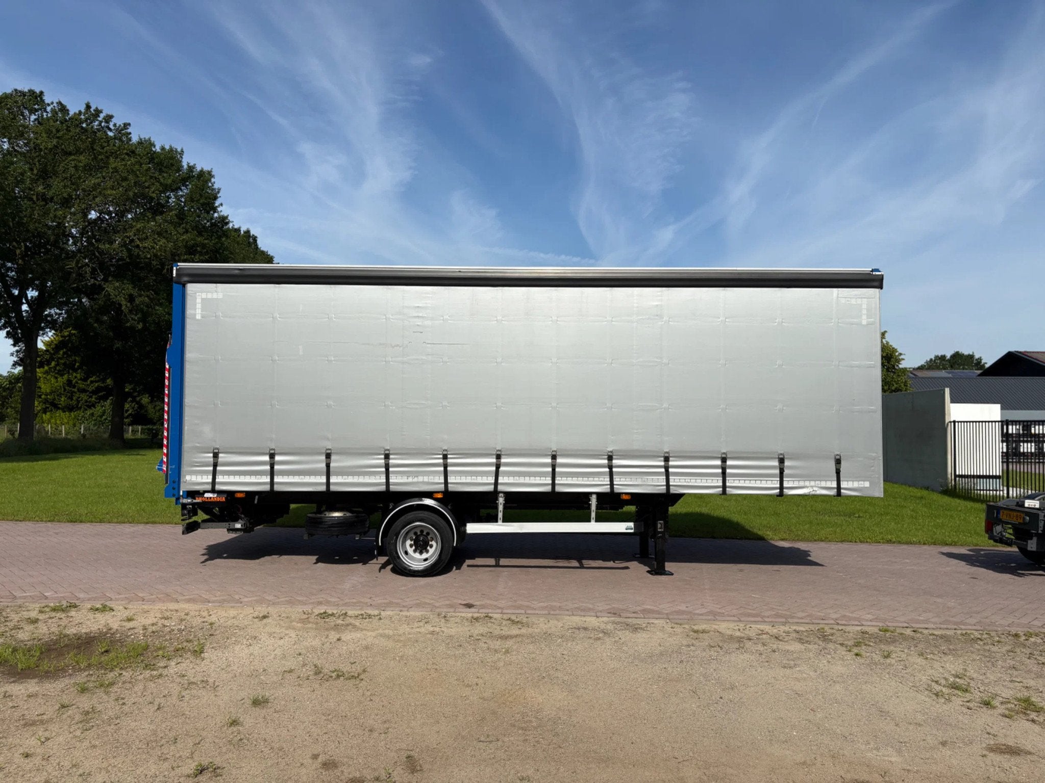 Bunk Be oplegger schuifzielen 8 ton met laadklep 1000 kg, Auto's, Blauw, Overige brandstoffen, Bedrijf, Aanhangers en Opleggers