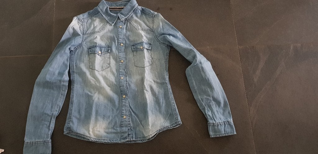 spijkerblouse van America Today, maat s, Blauw, Ophalen of Verzenden, Zo goed als nieuw, Maat 36 (S)
