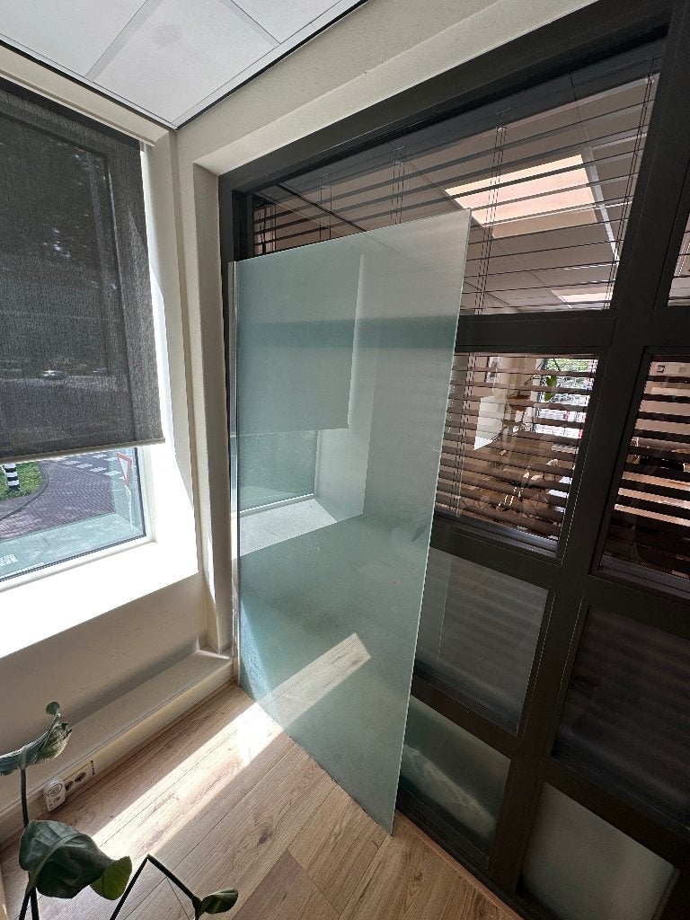 Gehard glazen paneel / scheidingswand 200 x 94 cm –10 mm dik, Doe-het-zelf en Verbouw, Glas en Ramen, Ophalen, 80 tot 120 cm, 160 cm of meer