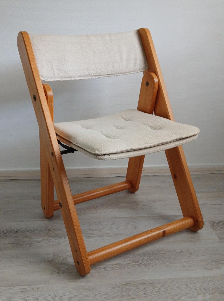 Vintage Ikea KonTiki klapstoel, Huis en Inrichting, Stoelen, Gebruikt, Overige kleuren, Seventies Bjorklund Mobring Gammelgaard deens scandinavisch