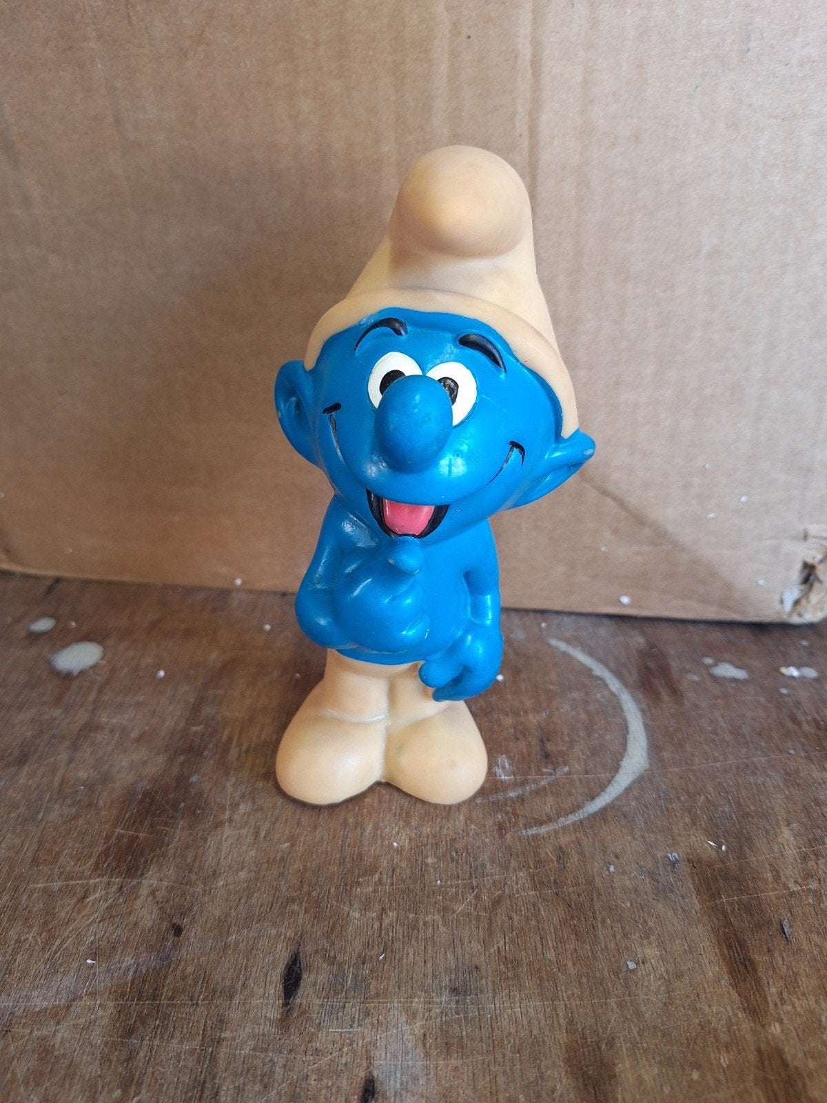 Vintage Smurf pieper beeldje - PEYO - Jaren '70, Verzamelen, Ophalen of Verzenden, Gebruikt, Overige Smurfen, Poppetje, Figuurtje of Knuffel