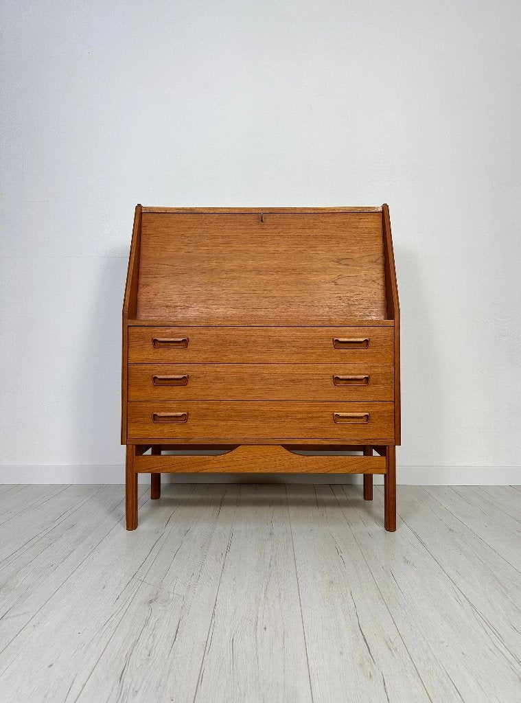 Dyrlund teak secretaire Deens design vintage jaren 60