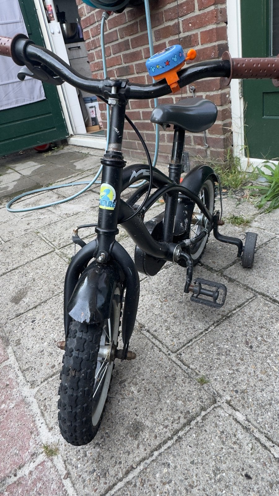 Volare Black Cruiser kinderfiets met zijwieltjes, Ophalen, Zijwieltjes, Velgrem, 16 tot 20 inch