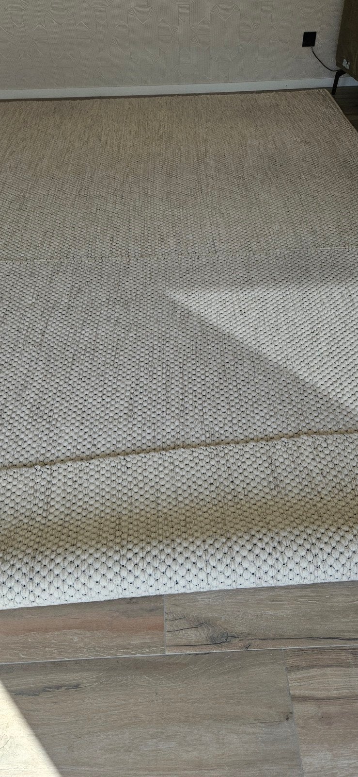 beige vloerkleed 2x 190x280, Ophalen, Zo goed als nieuw