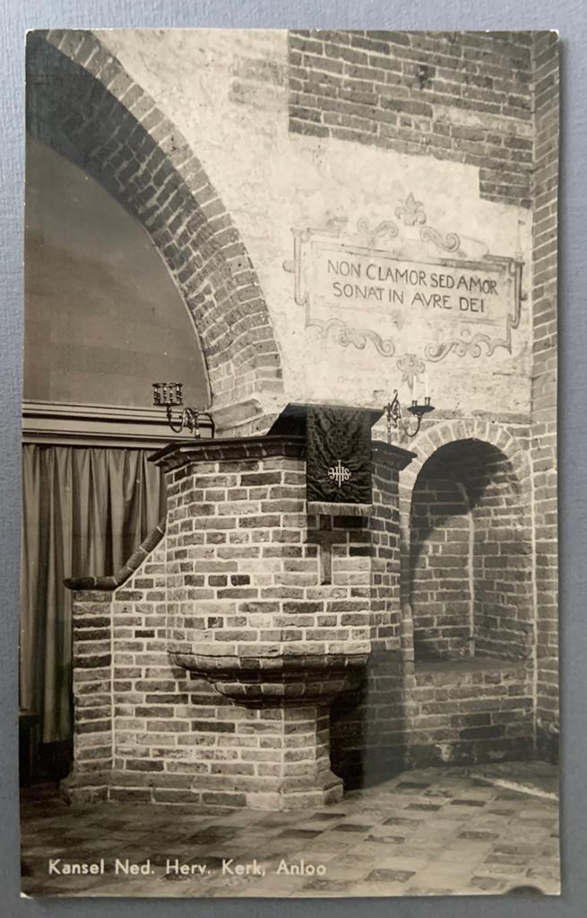 Kansel Ned. Herv. Kerk Anloo Drenthe, Verzenden, Voor 1920, Ongelopen, Drenthe