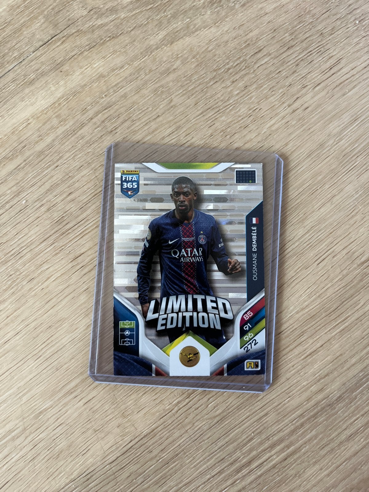 Panini FIFA 365 Limited Edition Ousmane Dembélé kaart, Ophalen of Verzenden, Zo goed als nieuw, Buitenlandse clubs, Spelerskaart