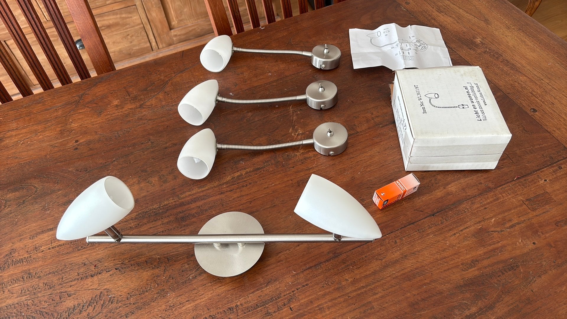 Slaapkamer verlichting, Ophalen of Verzenden, Zo goed als nieuw, Minder dan 100 cm, Metaal