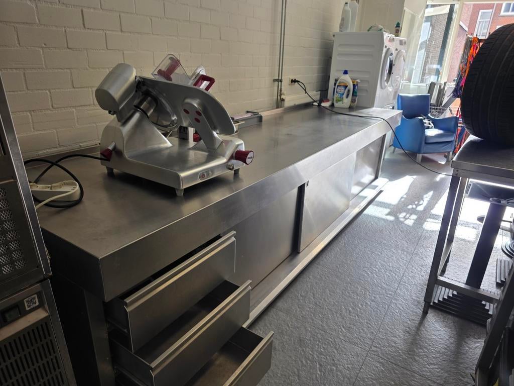 Werktafel rvs, Ophalen of Verzenden, Gebruikt, RVS Meubilair