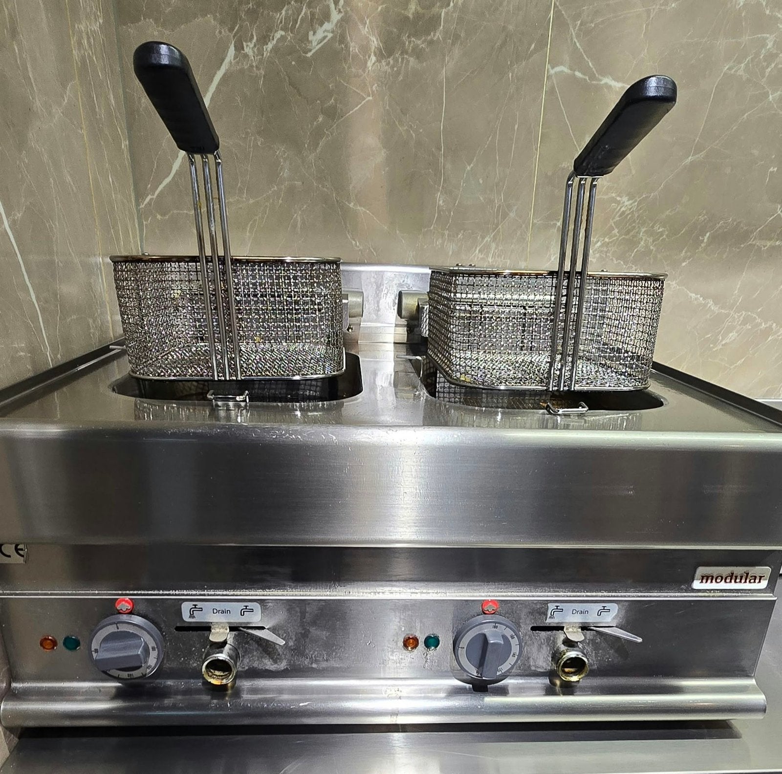 Modular Dubbele Elektrische friteuse 2x10 Liter FU65/71 FRE, 4 liter of meer, Ophalen, Gebruikt, Duo-friteuse
