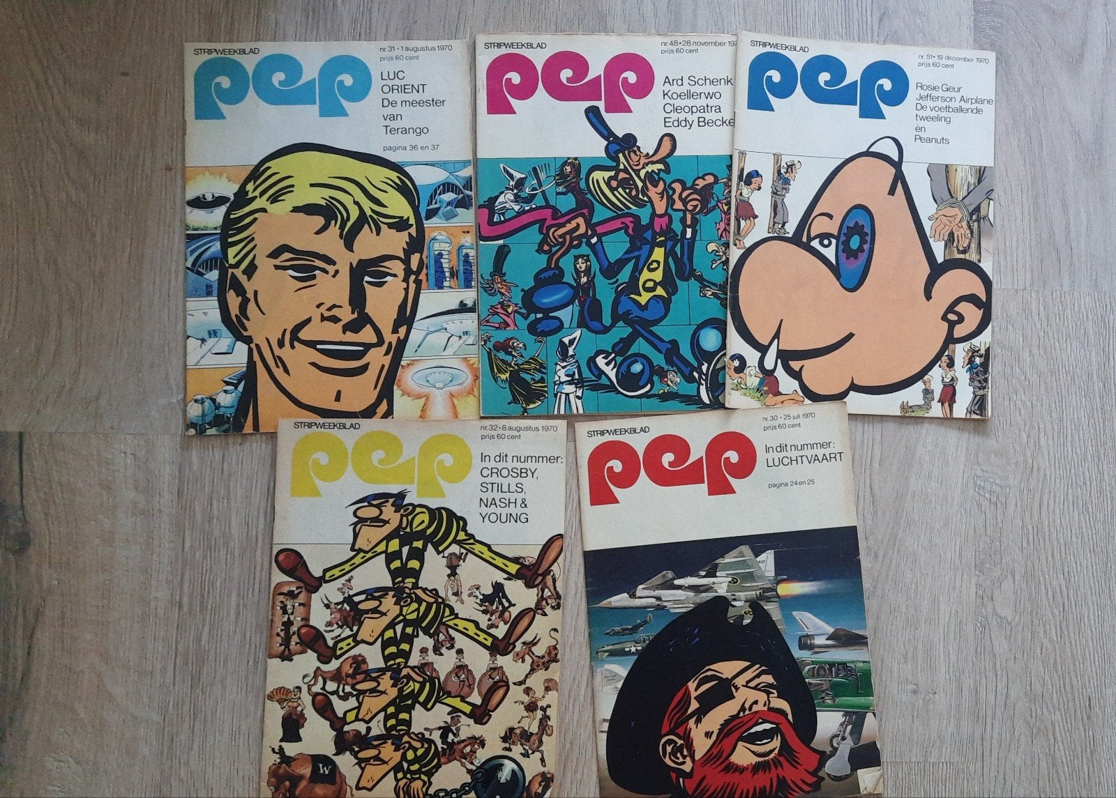 Vintage Pep Stripbladen  1970/1971, Ophalen of Verzenden