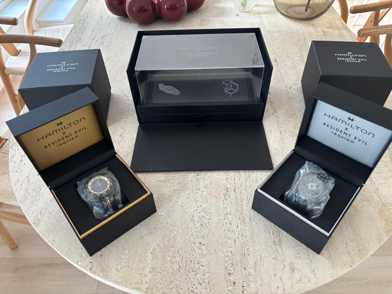 Hamilton x Resident Evil Requiem Horloges Limited Edition, Leer, Staal, Polshorloge, Nieuw