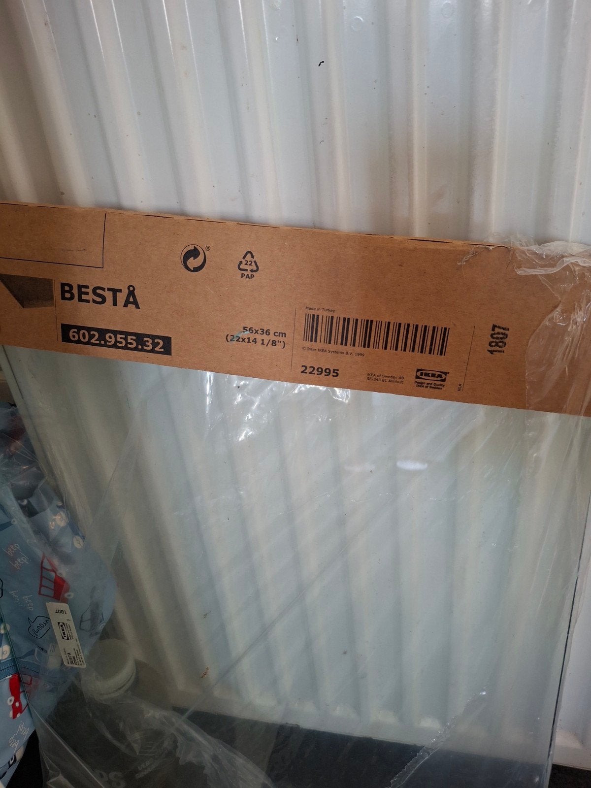 Nieuw in verpakking: IKEA BESTÅ Glasplaat (56x36 cm), Ophalen, Nieuw, Glas