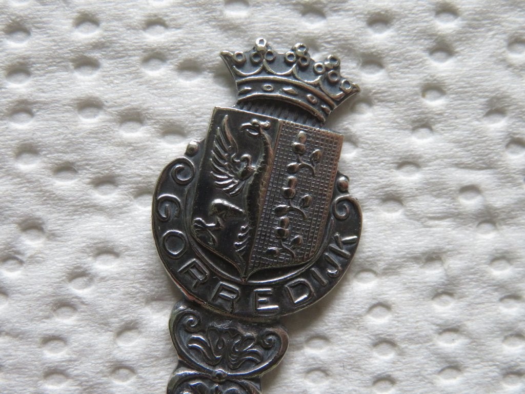 Verzilverd Lepeltje Wapen Gorredijk, Overige materialen, Gebruikt, Verzilverd, Ophalen of Verzenden