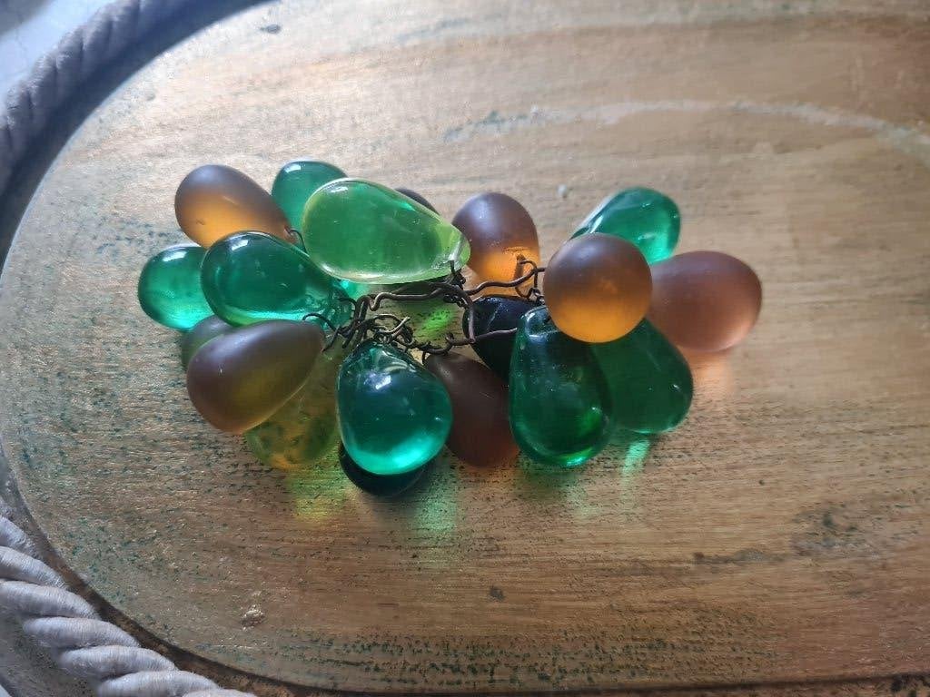 Vintage druiventros van glas, Ophalen of Verzenden