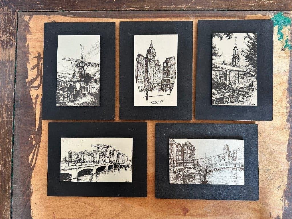 Wim Riem Ootmarsum (getekend door), Antiek en Kunst, Ophalen of Verzenden, Stadsgezicht, Gravure