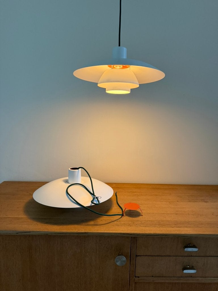 Set Vintage Louis Poulsen PH4/3 - Poul Henningsen - PH4 lamp, Huis en Inrichting, Scandinavisch, Zo goed als nieuw, X, Metaal